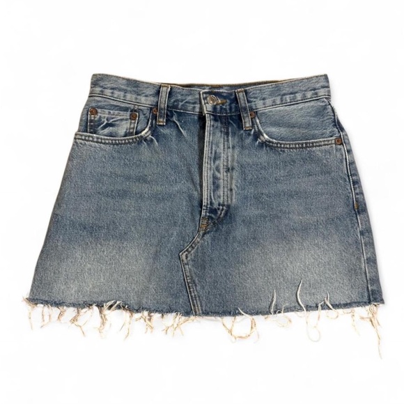 Re/Done Dresses & Skirts - Re/done Blue Denim Jean Skirt Size 26